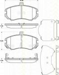 TRISCAN 8110 43034 комплект тормозных колодок, дисковый тормоз на HYUNDAI ELANTRA (XD)