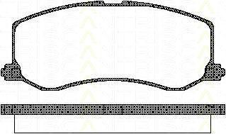 TRISCAN 8110 69005 комплект тормозных колодок, дисковый тормоз на SUZUKI SWIFT II седан (AH, AJ)
