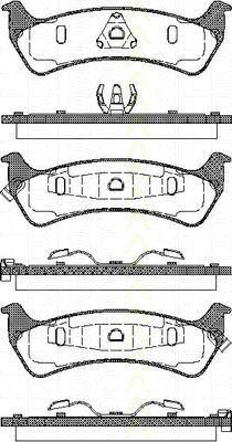TRISCAN 8110 80529 комплект тормозных колодок, дисковый тормоз на JEEP GRAND CHEROKEE I (ZJ)