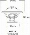 TRISCAN 8620 7588 термостат, охлаждающая жидкость на RENAULT 25 (B29_)