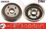 TRW DB4029 тормозной барабан на FORD FIESTA фургон (FVD)