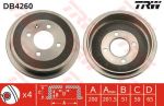 TRW DB4260 тормозной барабан на VW POLO CLASSIC (6KV2)