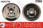 TRW DB4275B тормозной барабан на FORD FOCUS (DAW, DBW)