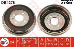 TRW DB4278 тормозной барабан на VW GOLF III (1H1)