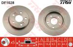 TRW DF1028 Диск тормозной зад. не вент. RENAULT Scenic 1,9/2,0L 99-03 (265x10,5mm) (7701205846)
