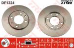 TRW DF1224 Диск тормозной зад. PEUGEOT 206 306 247x8mm (4246H0)