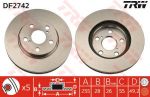TRW DF2742 Диск торм. пер. CARINA E 255x28mm (4351205010)