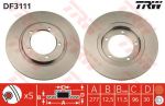 TRW DF3111 тормозной диск на DAIHATSU TAFT