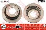 TRW DF4030 Диск тормозной зад. OPEL FRONTERA A B MONTEREY A B 91-> 313x18mm (596106)