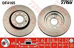 TRW DF4165 Диск тормозной OPEL CORSA C 00-/MERIVA 03-10/COMBO 00-/TIGRA 04- передний (569000)