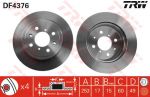 TRW DF4376 Диск тормозной OPEL AGILA 03-/SUZUKI IGNIS II 03-/WAGON R+ 00- передний вент. (5531186G02)