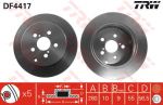 TRW DF4417 Диск тормозной TOYOTA AVENSIS 1.6-2.4 03- задний (4243105030)