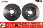 TRW DF4429 Диск тормозной HONDA ACCORD 2.0/2.4 03> (R15) передний (45251SEAE00)