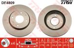 TRW DF4809 Диск тормозной пер. MITSUBISHI Galant VI 2,0 2,4GDI 2,5 V6 24V 00-04 Lancer 03- 1.3 1.6 (MR510742)