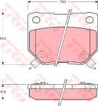 TRW GDB1007 Колодки тормозные зад. NISSAN 300ZX 3,0L 90-96 (44060-43P85)