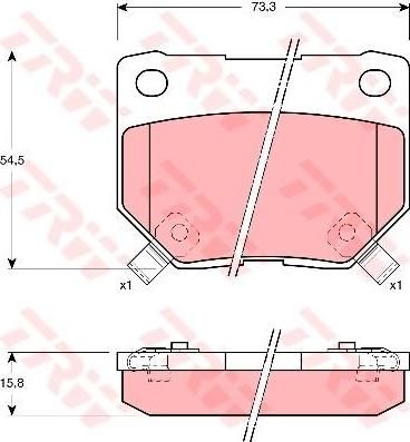 TRW GDB1007 Колодки тормозные зад. NISSAN 300ZX 3,0L 90-96 (44060-43P85)