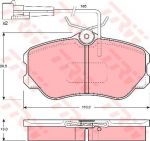 TRW GDB1095 комплект тормозных колодок, дисковый тормоз на FIAT CROMA (154)