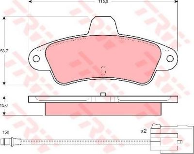 TRW GDB1112 Колодки диск. Cougar, Mondeo 93-00 6669780 (571755)