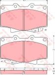 TRW GDB1154 Колодки тормозные передние дисковые TOYOTA LANDCRUISER PRADO 3,4i 24V 04/96- 119,2X72X15mm 0449160160 (572253)