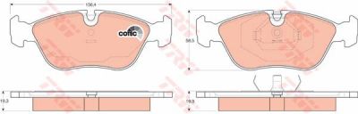 TRW GDB1159 Колодки диск. 850 (LS)(LW) 91-96/ C70 97->/ S70 97-00/ V70 1 97-00 2715878 (2718591)