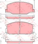 TRW GDB1190 Колодки торм пер TOYOTA Previa 90-96 (449128280)