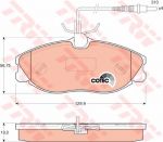 TRW GDB1194 Колодки тормозные передние CITROEN XSARA PEUGEOT 406 607 (425160)