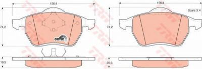 TRW GDB1204 Колодки торм пер VW SHARAN/GALAXY 1,9-28L 95=> 1031843 (571900)