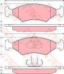 TRW GDB1222 Колодки тормозные перед. Ford Escort/Fiesta/Sierra 97-02 1039106 (571536)