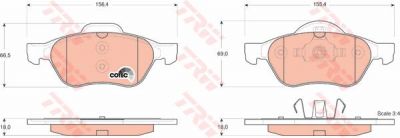TRW GDB1540 Колодки передние RENAULT MEGANE II/SCENIC II (7701208183)