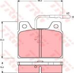 TRW GDB156 комплект тормозных колодок, дисковый тормоз на PEUGEOT 505 Break (551D)