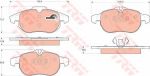 TRW GDB1613 Колодки передние 19.6mm OPEL Vectra C/Astra H SAAB (1605088)