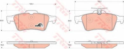 TRW GDB1621 Колодки задние FORD/MAZDA/NIS/OP/REN/VOL (1360254)