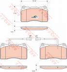 TRW GDB1648 Колодки тормозные ALFA ROMEO 159/BRERA/SPIDER передние (77363545)