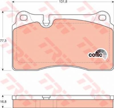 TRW GDB1670 Колодки передние PORSCHE Cayenne/VW Touareg (7L6698151E)