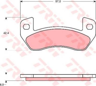 TRW GDB1680 комплект тормозных колодок, дисковый тормоз на LIGIER NOVA