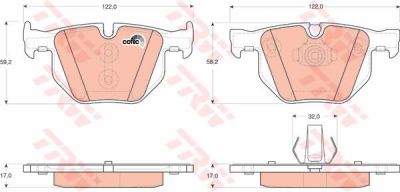 TRW GDB1730 Колодки задние X5(E70)/X6(E71) all 07-> (34216763043)