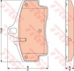 TRW GDB1757 комплект тормозных колодок, дисковый тормоз на PORSCHE BOXSTER (987)