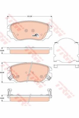 TRW GDB1782 Колодки передние OPEL Insignia (16 05 624)