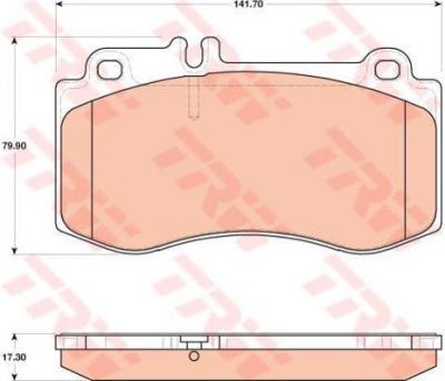 TRW GDB1822 Колодки передние MB W212 mot.3,5/4,0L (A0054207720)
