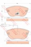 TRW GDB1829 Колодки тормозные FIAT 500 10-/PUNTO 08- передние (9949273)