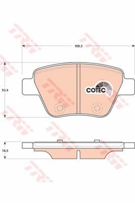 TRW GDB1841 Колодки задние AD VW SEAT SKODA PA 03->06 (5K0698451)