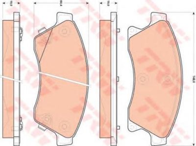 TRW GDB1843 Колодки передние CHEVROLET Cruze (R15) /OPEL ASTRA J 08- (13301207)