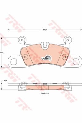 TRW GDB1875 Колодки задние VW TOUAREG 3.0-4.2 10-/PORSCHE CAYENNE 3.0-4...