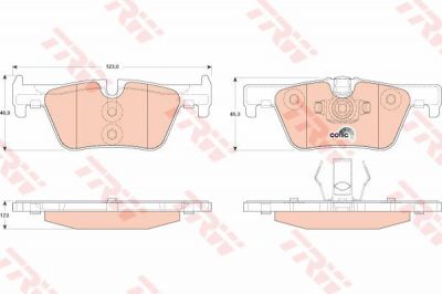TRW GDB1919 Колодки задние F20/F30 2010->