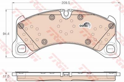 TRW GDB2004 Колодки тормозные пер. PORSCHE Panamera 09/09> торм. сист.Brembo