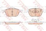 TRW GDB2011 Колодки тормозные FORD FOCUS II 04-/III 10-/MAZDA 3 03-/VOLVO S40 04- передние