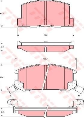 TRW GDB3058 Колодки торм. TOYOTA MR2 1.8/2.0 89- зад. (0446617100)