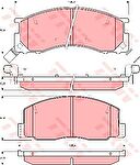 TRW GDB3086 Колодки тормозные перед. TOYOTA PREVIA 90-99 (0446528040)