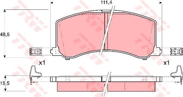 TRW GDB3091 Колодки диск. Baleno 03.95-01.99 5580061G50 (572399)