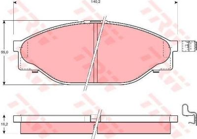 TRW GDB3109 Колодки диск. TOYOTA HIACE, HILUX 08.89- 0446535220 (572378)
